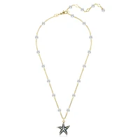 Idyllia pendant, Crystal pearls, Starfish, Multicolored, Gold-tone plated by SWAROVSKI