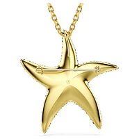 Idyllia pendant and brooch, Crystal pearls, Starfish, Multicoloured, Gold-tone plated by SWAROVSKI