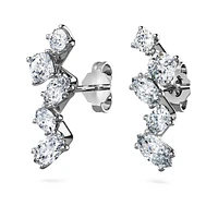 Galaxy ear cuffs, Lab-grown diamonds 1.25 ct tw, Mixed shapes, 14K white gold by SWAROVSKI