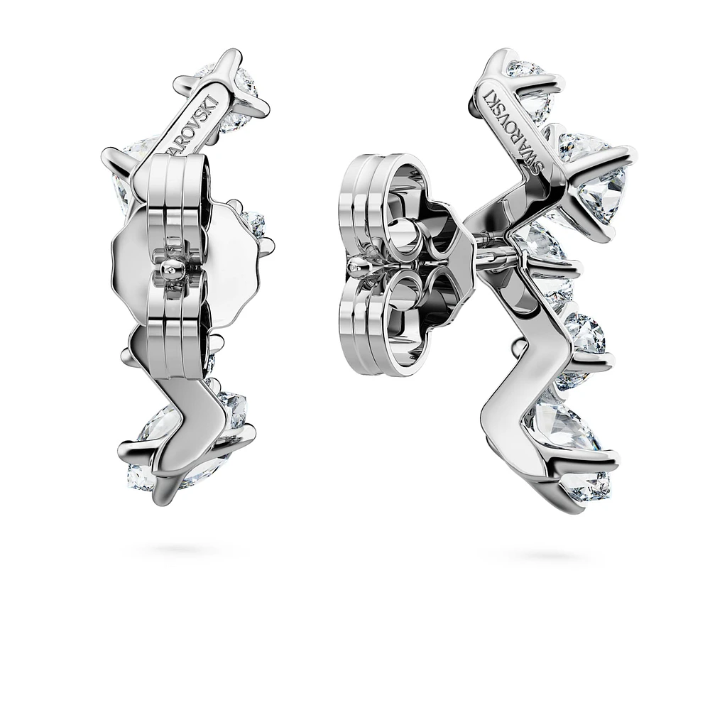 Galaxy ear cuffs, Lab-grown diamonds 1.25 ct tw, Mixed shapes, 14K white gold by SWAROVSKI