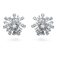 Galaxy stud earrings, Lab-grown diamonds 5.5 ct tw, Mixed shapes, 14K white gold by SWAROVSKI