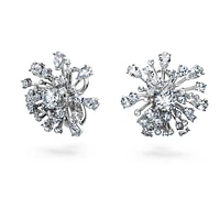 Galaxy stud earrings, Lab-grown diamonds 5.5 ct tw, Mixed shapes, 14K white gold by SWAROVSKI