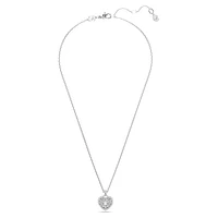 Hyperbola pendant, Heart, White, Rhodium plated by SWAROVSKI