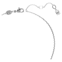Hyperbola pendant, Heart, White, Rhodium plated by SWAROVSKI