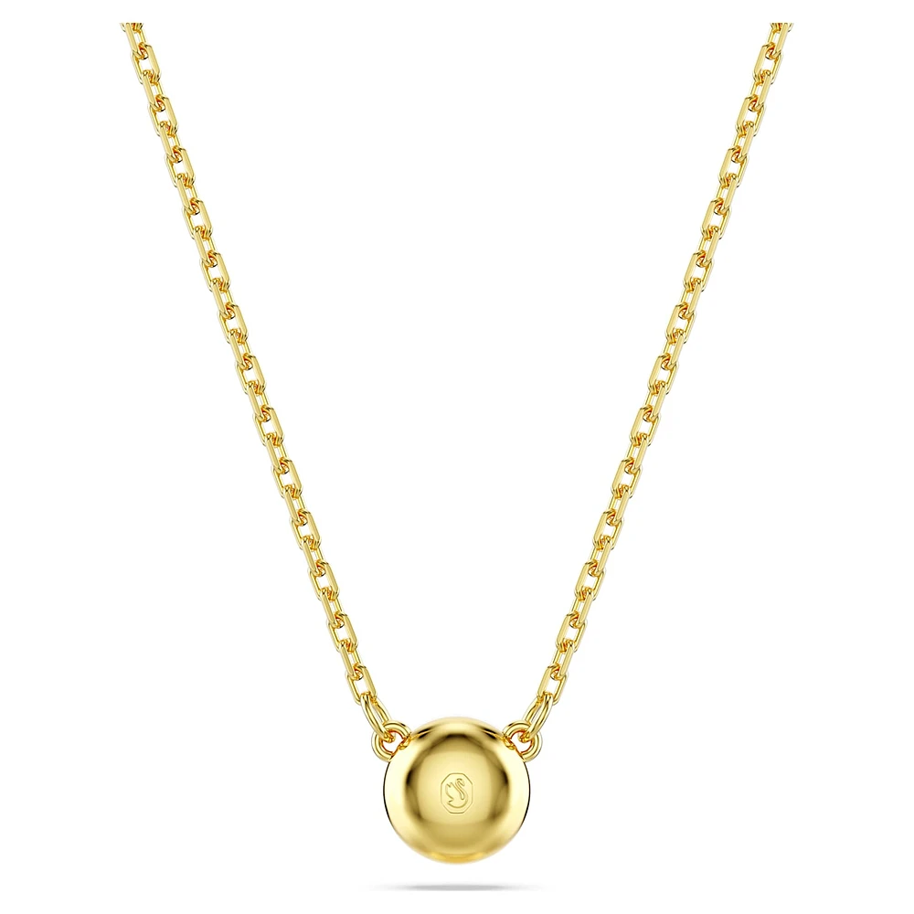 Imber pendant, Round cut, White, Gold-tone plated by SWAROVSKI