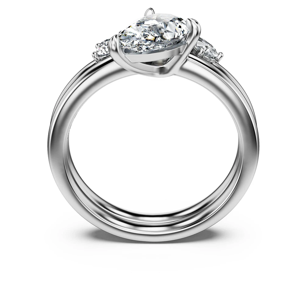 Galaxy ring, Set (2), Lab-grown diamonds 1.4 ct tw, Mixed shapes, 14K white gold by SWAROVSKI