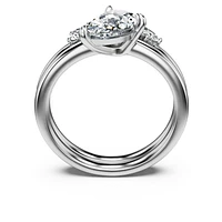 Galaxy ring, Set (2), Lab-grown diamonds 1.4 ct tw, Mixed shapes, 14K white gold by SWAROVSKI