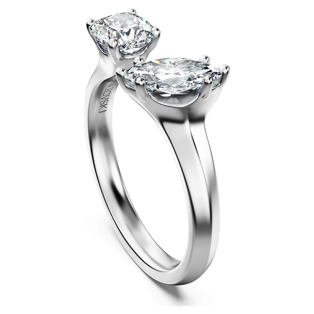 Galaxy open ring, Lab-grown diamonds 1 ct tw, Mixed shapes, 14K white gold by SWAROVSKI