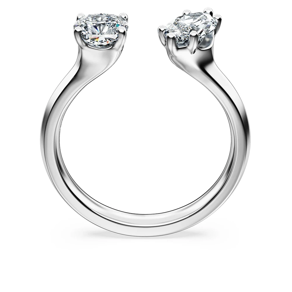Galaxy open ring, Lab-grown diamonds 1 ct tw, Mixed shapes, 14K white gold by SWAROVSKI