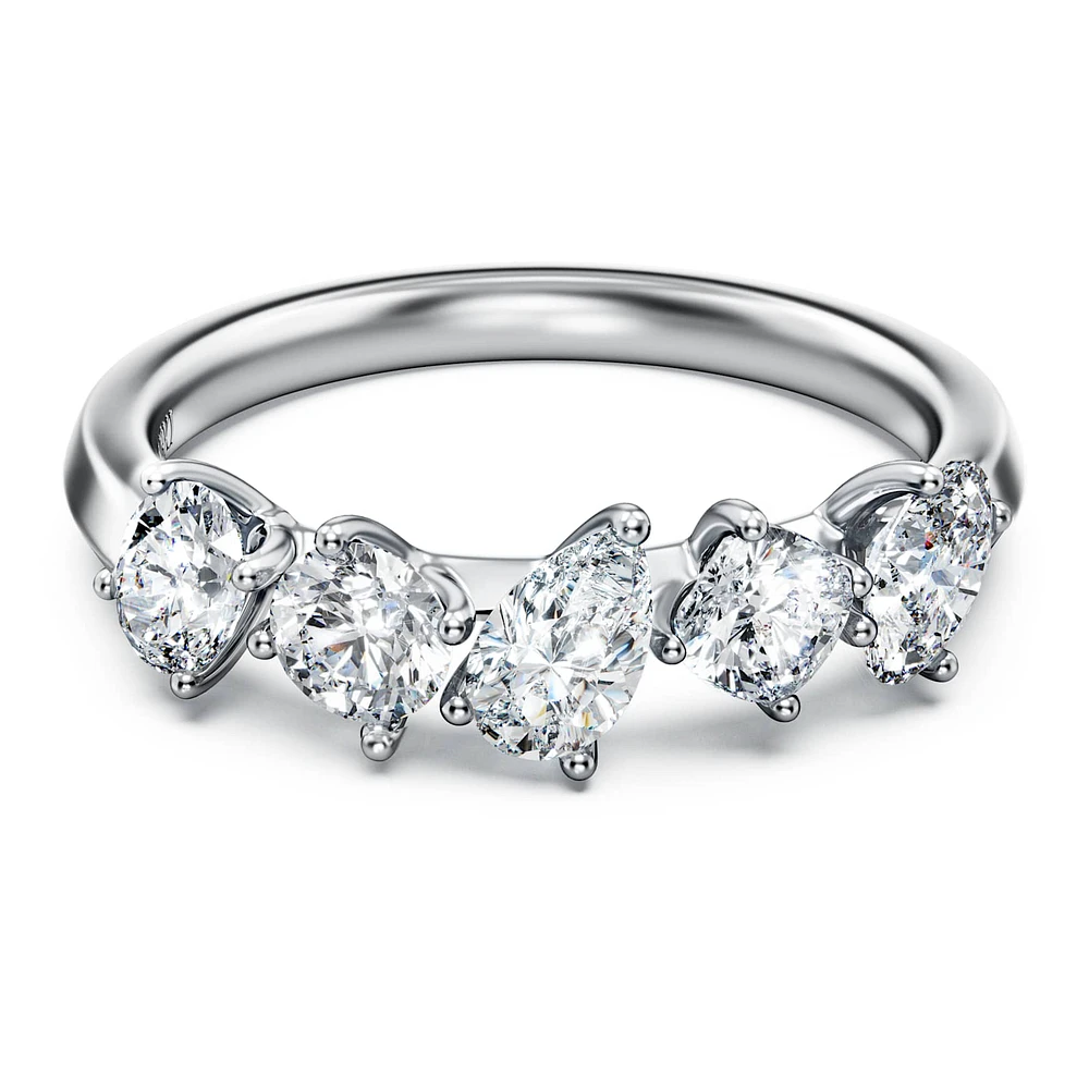 Galaxy ring, Lab-grown diamonds 1 ct tw, Mixed shapes, 14K white gold by SWAROVSKI