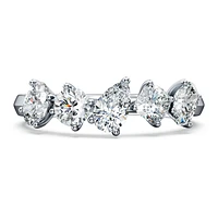 Galaxy ring, Lab-grown diamonds 1 ct tw, Mixed shapes, 14K white gold by SWAROVSKI