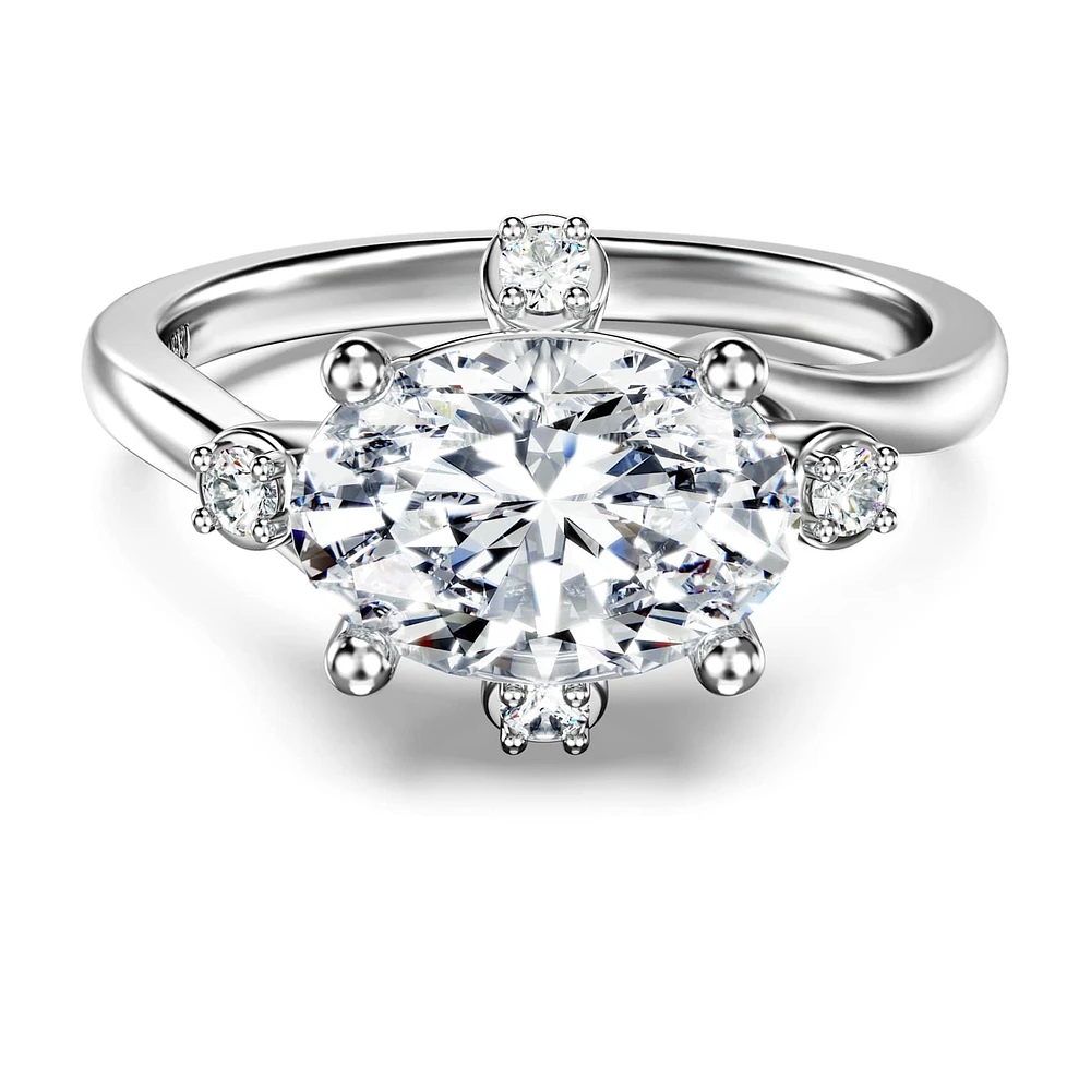 Galaxy ring, Lab-grown diamonds 2.1 ct tw, Mixed shapes, 14K white gold by SWAROVSKI