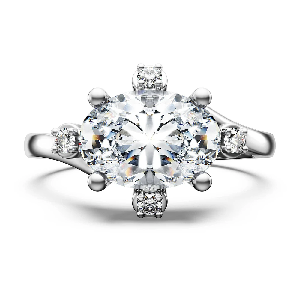 Galaxy ring, Lab-grown diamonds 2.1 ct tw, Mixed shapes, 14K white gold by SWAROVSKI