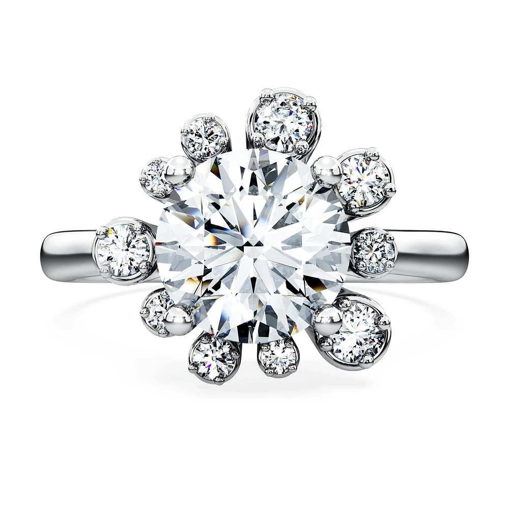 Galaxy ring, Lab-grown diamonds 2 ct tw, Round shape, 14K white gold by SWAROVSKI
