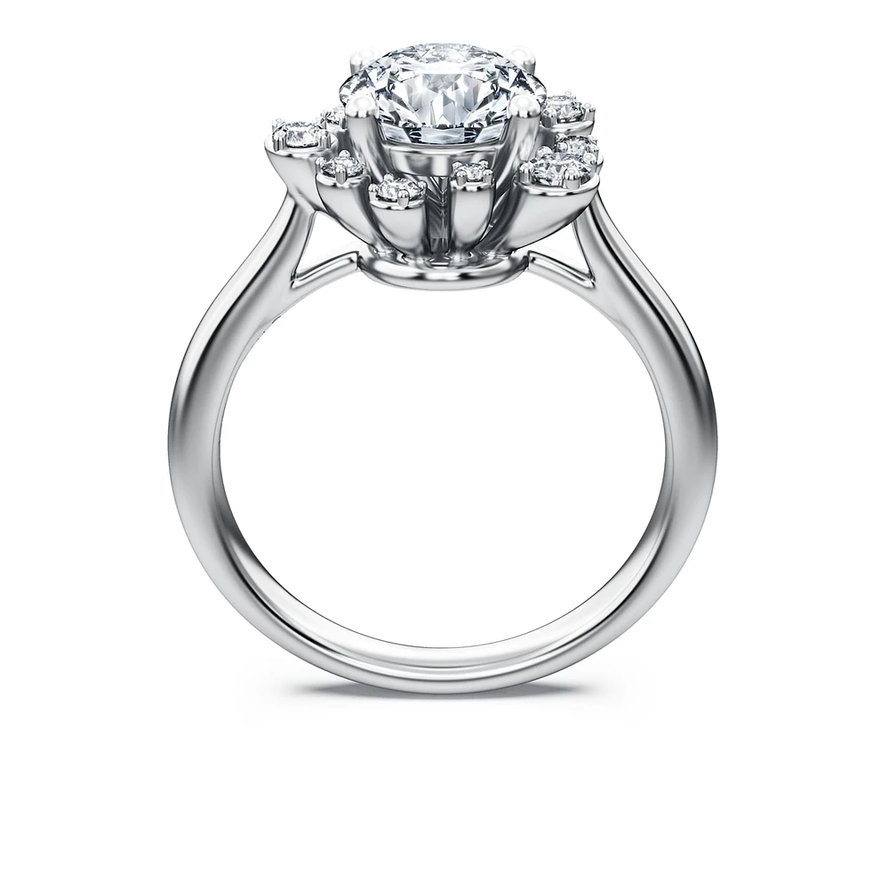 Galaxy ring, Lab-grown diamonds 2 ct tw, Round shape, 14K white gold by SWAROVSKI