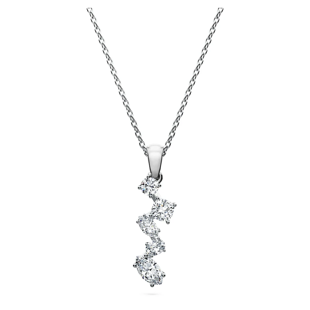 Galaxy pendant, Lab-grown diamonds 0.9 ct tw, Mixed shapes, 14K white gold by SWAROVSKI