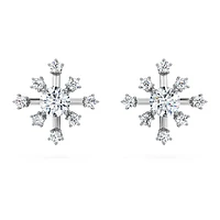 Galaxy stud earrings, Lab-grown diamonds 0.5 ct tw, Round shape, 14K white gold by SWAROVSKI