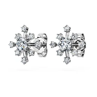 Galaxy stud earrings, Lab-grown diamonds 0.5 ct tw, Round shape, 14K white gold by SWAROVSKI