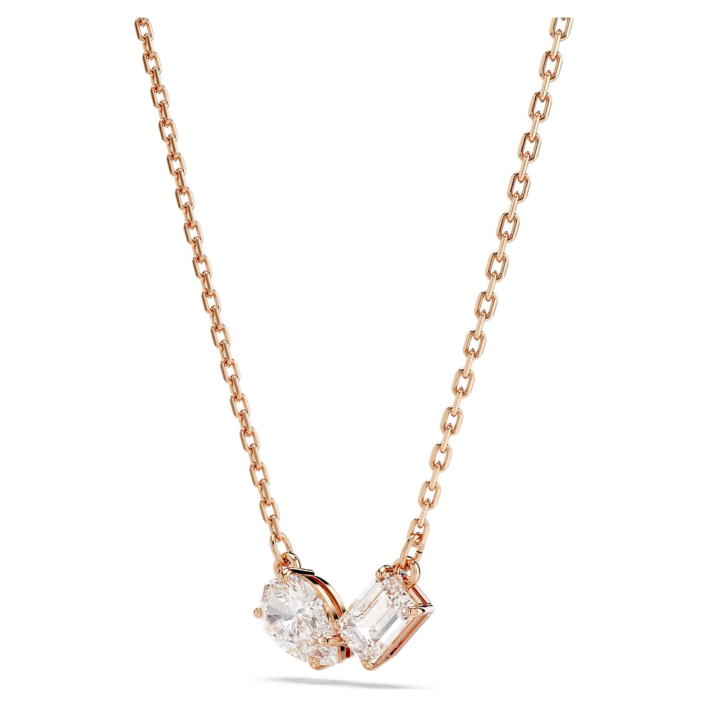 Mesmera set, Mixed cuts, White, Rose gold-tone plated by SWAROVSKI