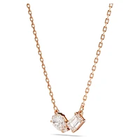 Mesmera set, Mixed cuts, White, Rose gold-tone plated by SWAROVSKI
