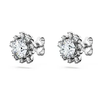 Galaxy stud earrings, Lab-grown diamonds 2.3 ct tw, Round shape, 14K white gold by SWAROVSKI