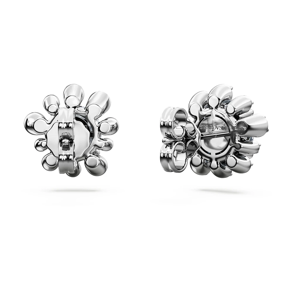 Galaxy stud earrings, Lab-grown diamonds 2.3 ct tw, Round shape, 14K white gold by SWAROVSKI