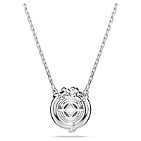 Dragon & Phoenix pendant, Dragon’s claw, White, Rhodium plated by SWAROVSKI