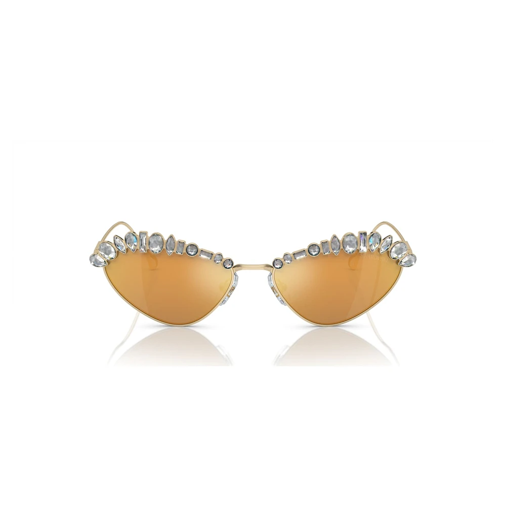 Sunglasses, Statement, Cat-eye shape, SK7009, Gold tone by SWAROVSKI