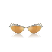 Sunglasses, Statement, Cat-eye shape, SK7009, Gold tone by SWAROVSKI