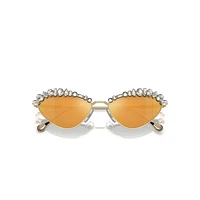 Sunglasses, Statement, Cat-eye shape, SK7009, Gold tone by SWAROVSKI