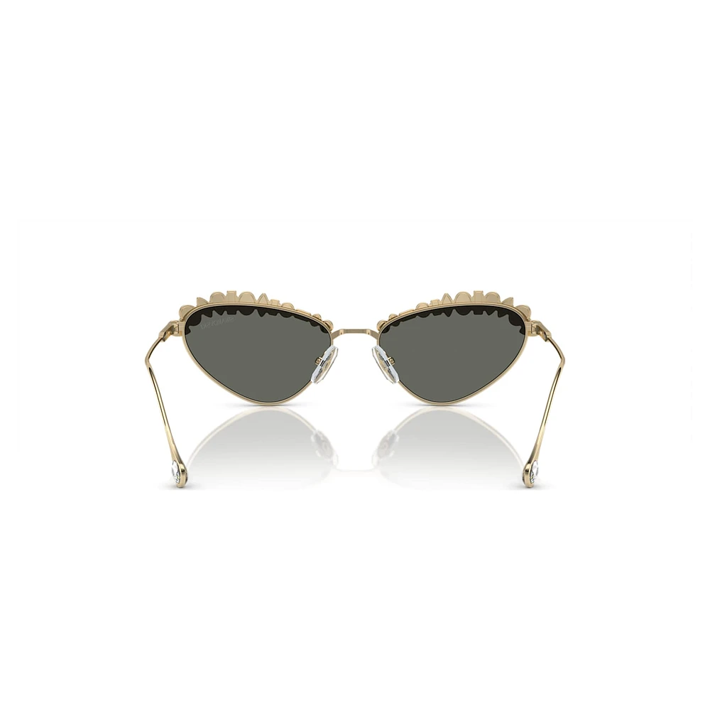 Sunglasses, Statement, Cat-eye shape, SK7009, Gold tone by SWAROVSKI