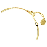 Idyllia bangle, Heart, Pink, Gold-tone plated by SWAROVSKI