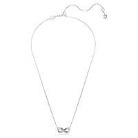 Hyperbola pendant, Pavé, Infinity, White, Rhodium plated by SWAROVSKI
