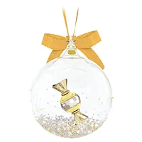Holiday Cheers Dulcis Ball Ornament, Yellow by SWAROVSKI