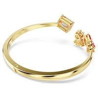 Gema bangle, Mixed cuts, Pink, Gold-tone plated by SWAROVSKI