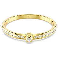 Numina bangle, Round cut, White, Gold-tone plated by SWAROVSKI