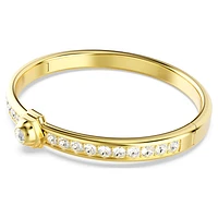 Numina bangle, Round cut, White, Gold-tone plated by SWAROVSKI