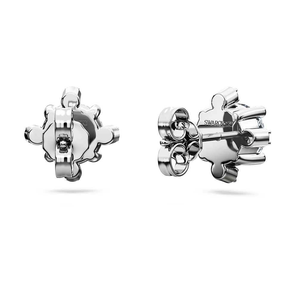 Galaxy stud earrings, Lab-grown diamonds 2.1 ct tw, Round shape, 14K white gold by SWAROVSKI