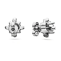 Galaxy stud earrings, Lab-grown diamonds 2.1 ct tw, Round shape, 14K white gold by SWAROVSKI