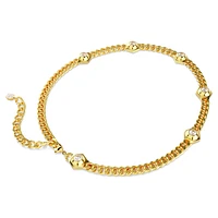 Numina necklace, Round cut, White, Gold-tone plated by SWAROVSKI