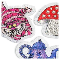 Alice in Wonderland removeable stickers, Cat, teapot, playing card and mushroom, Multicoloured by SWAROVSKI