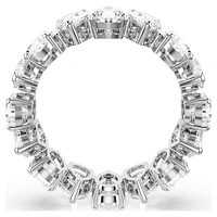 Matrix Vittore ring, Pear cut, White, Silver-tone finish by SWAROVSKI