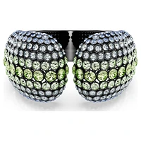 Sublima cuff, Round cut, Multicoloured, Ruthenium plated by SWAROVSKI