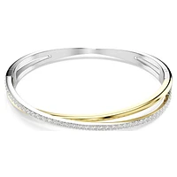 Hyperbola bangle, Round cut, White, Mixed metal finish by SWAROVSKI