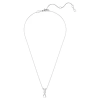 Hyperbola pendant, Mixed cuts, Twist, White, Rhodium plated by SWAROVSKI