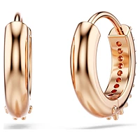 Matrix hoop earrings, Round cut, White