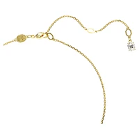 Idyllia pendant, Crystal pearls, Seahorse, White, Gold-tone plated by SWAROVSKI
