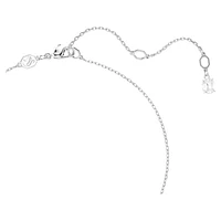 Idyllia pendant, Mixed cuts, Snowflake, White, Rhodium plated by SWAROVSKI