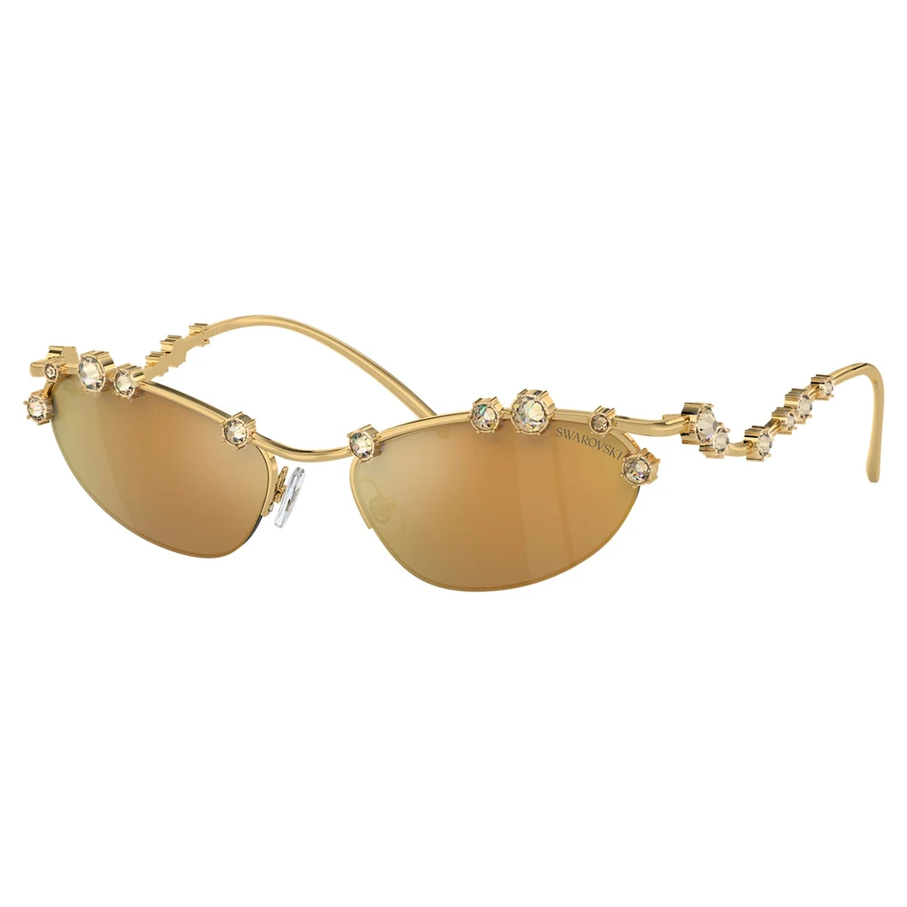 Sunglasses, Cat-Eye shape, SKU001, Gold tone by SWAROVSKI