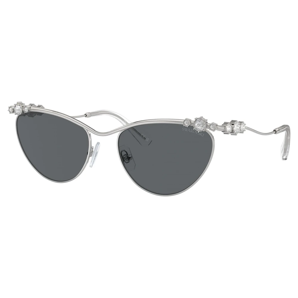 Sunglasses, Oval shape, SK7017, Silver Tone by SWAROVSKI